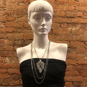 Vintage Trifari Three Strand w/ Dangling Pendant